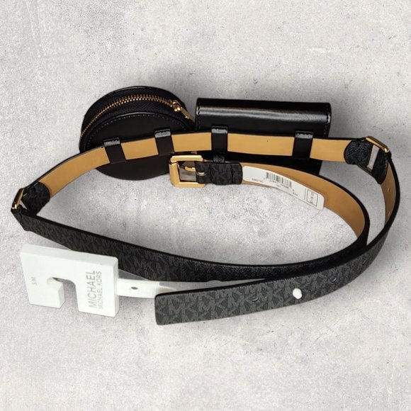 Michael Kors Black Belt Bag - Genuine Leather - S/M - NWT